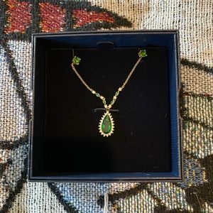 Stauer Elegant Green Helenite Necklace & Earrings